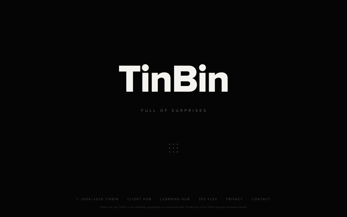 tinbin.net homepage